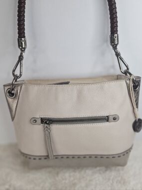 The Ssk Shoulder Bag in Cream with Braided Handle